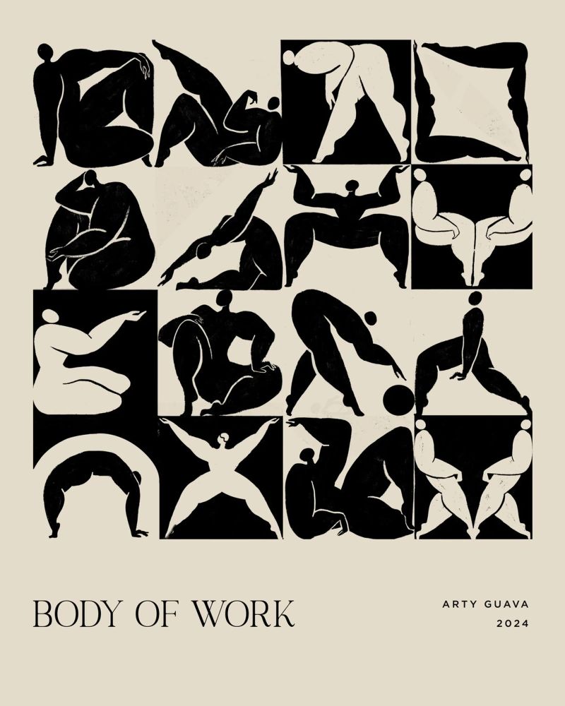 Body of Work (Black) Poster von Arty Guava