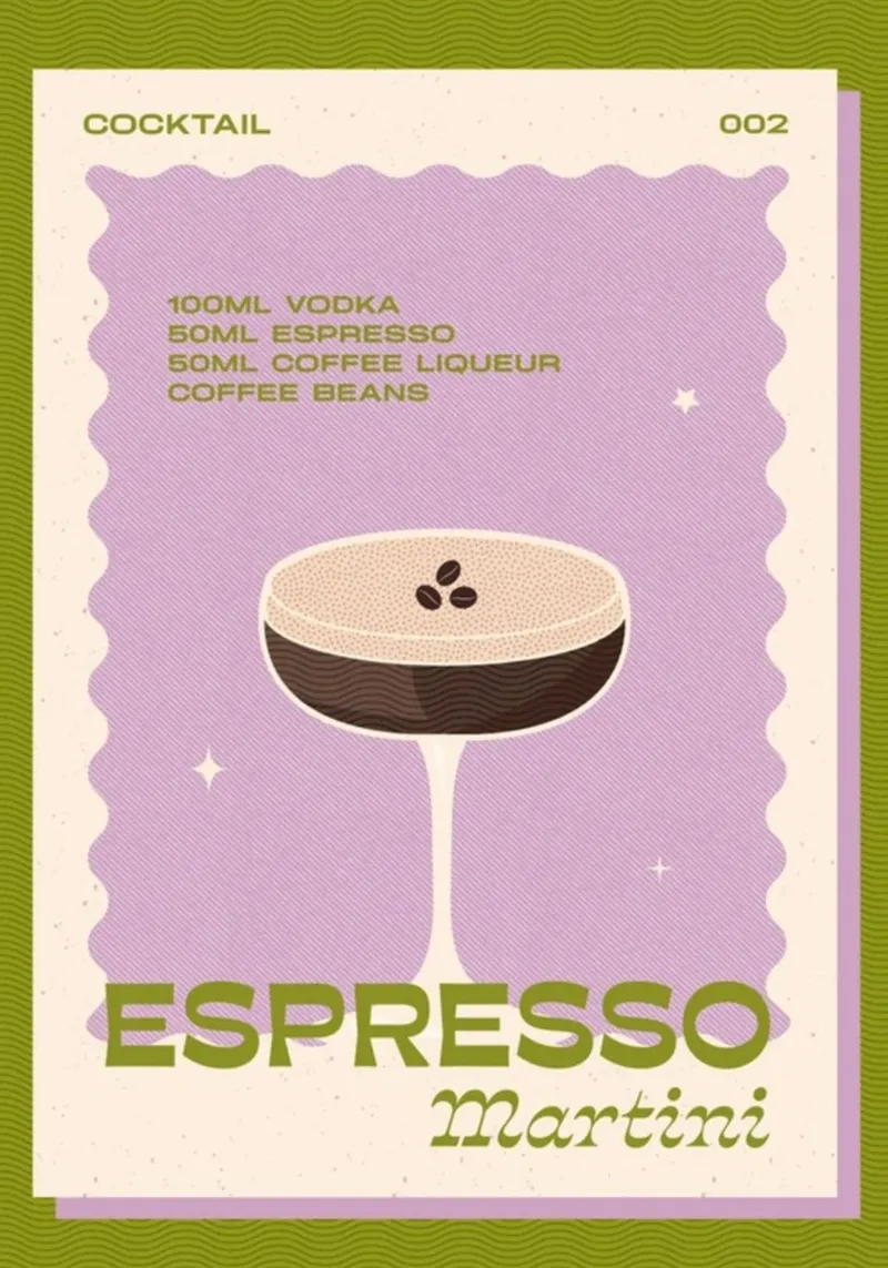 Espresso Cocktail tela con Cornice a cassetta da noahmiss