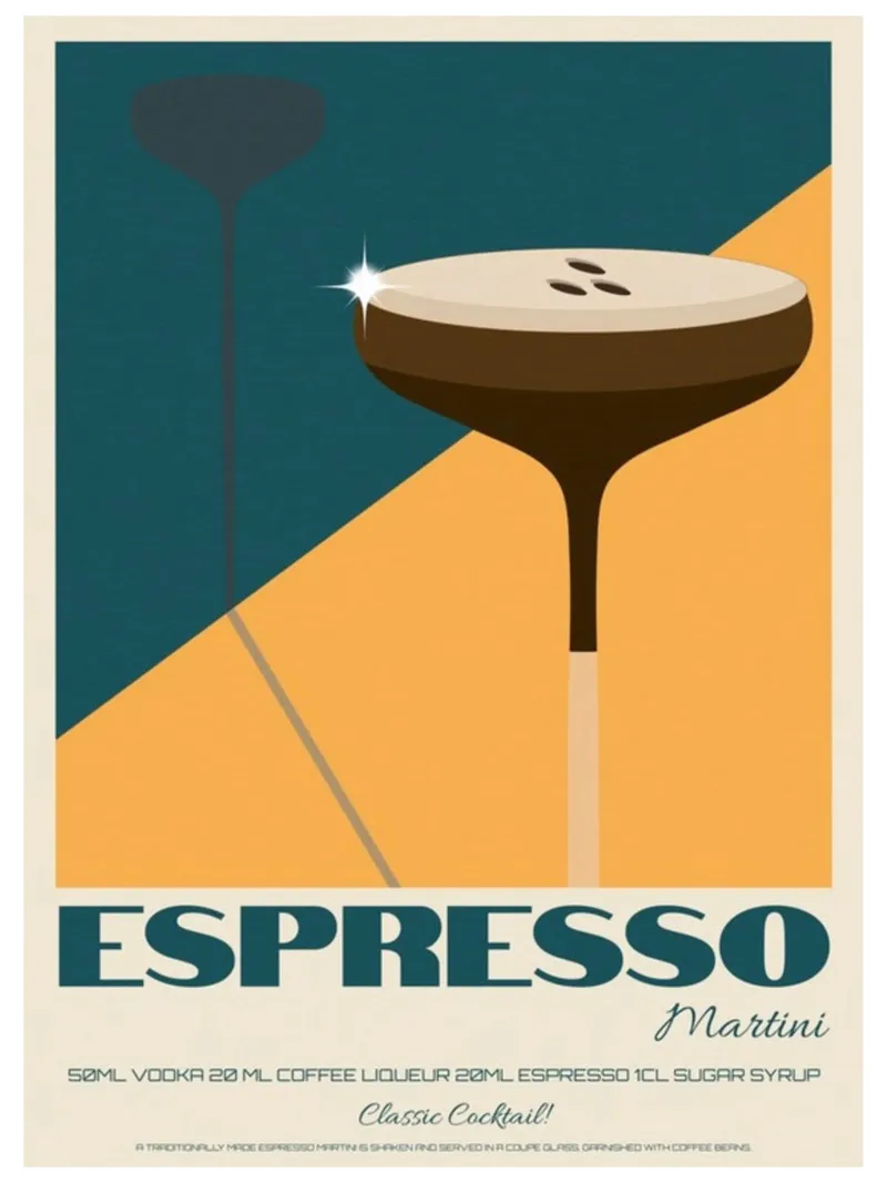 Espresso Vintage poster con telaio in plastica da noahmiss