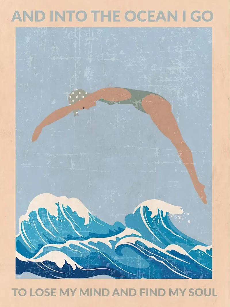 Into The Ocean I Go (Gris) metacrilato de Blue Water