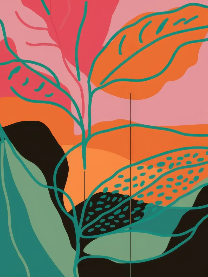 Warm Window Garden canvas van Thistle Bloom
