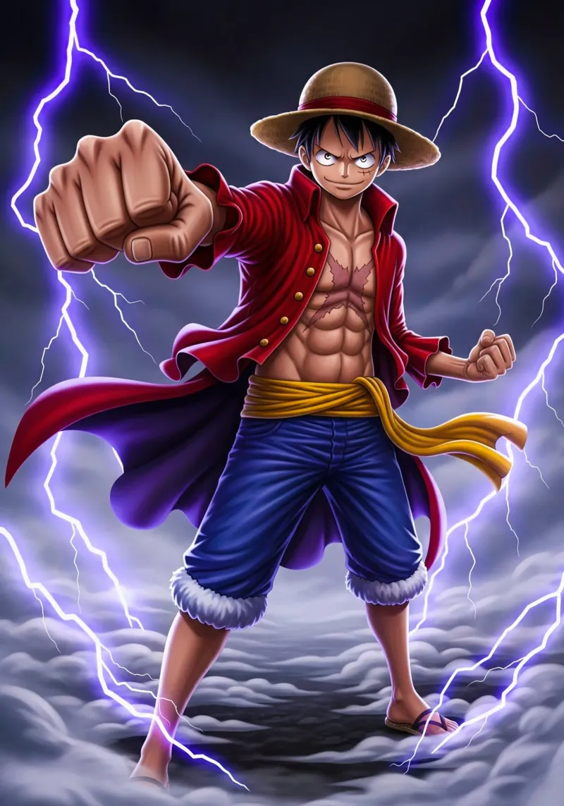Monkey D Luffy - One Piece plexiglass da Lembayung art