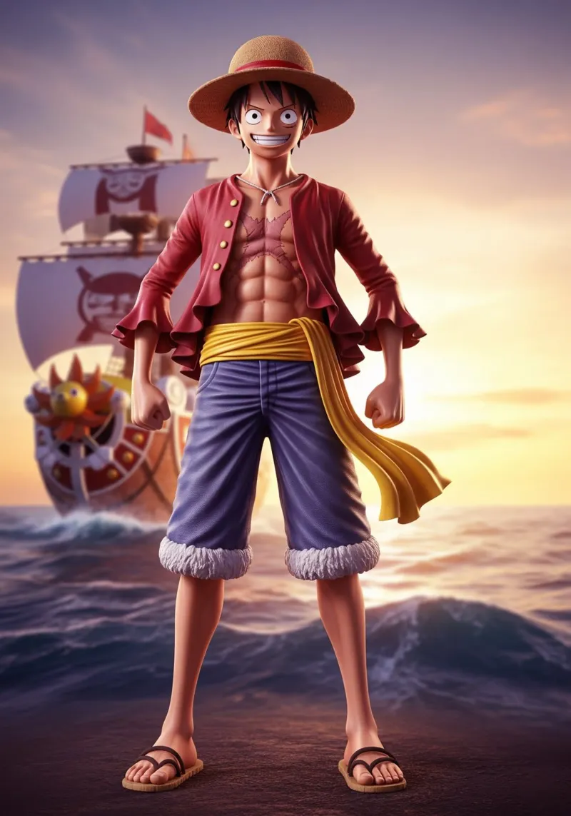Monkey D Luffy - One Piece art hahnemühle by Lembayung art