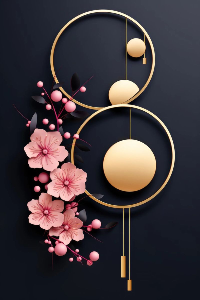Bubblegum Abstract Minimalistic Aesthetic Floral 4 poster de Tameo