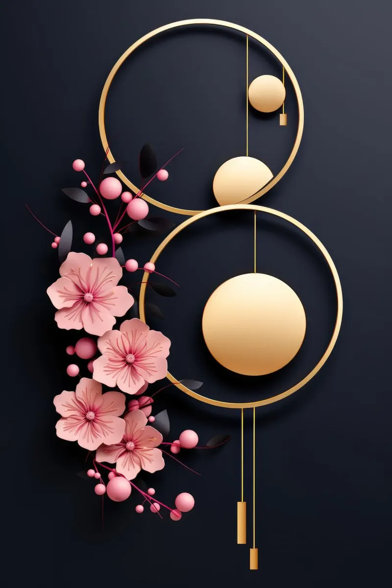 Bubblegum Abstract Minimalistic Aesthetic Floral 4 pellicola backlit da Tameo