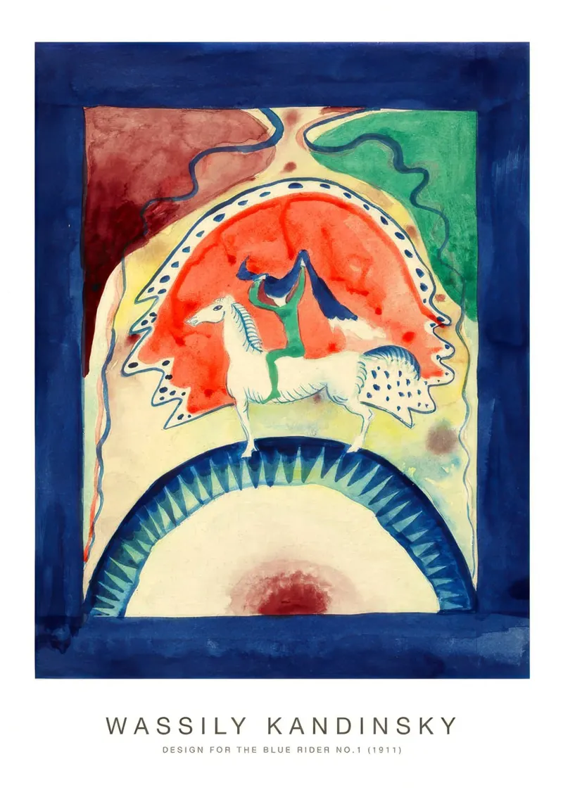 Progetto per il Cavaliere Azzurro n. 1 - Wassily Ksdindky alluminio dibond da Kakakoi