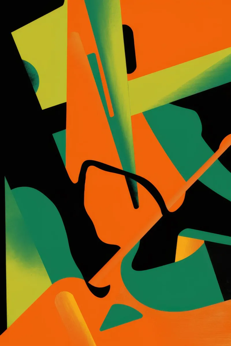 Vette Vorm Abstract canvas van Obs Canvas