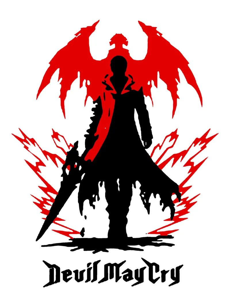 Devil May Cry 3 tela con Cornice a cassetta da https://www.juniqe.com/uk/shop/Henndraws