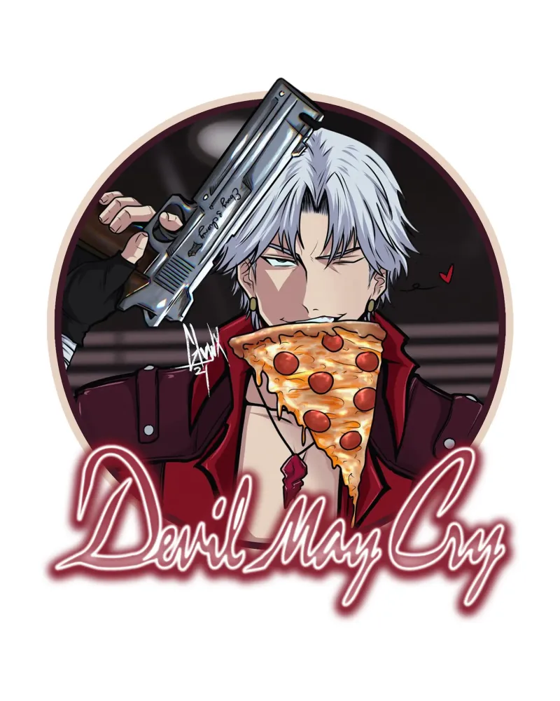 Devil May Cry 4 tela con Cornice a cassetta da https://www.juniqe.com/uk/shop/Henndraws