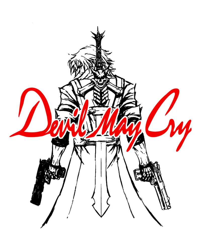 Devil May Cry 5 tela con Cornice a cassetta da https://www.juniqe.com/uk/shop/Henndraws