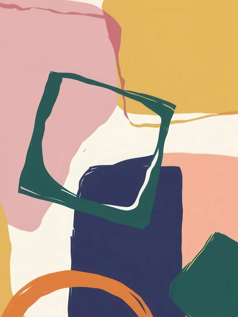 Balanced Forms in Space canvas by Thistle Bloom
