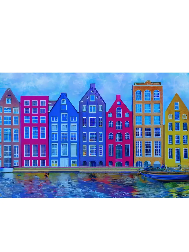 Case a schiera di Amsterdam alluminio dibond da ART BEST