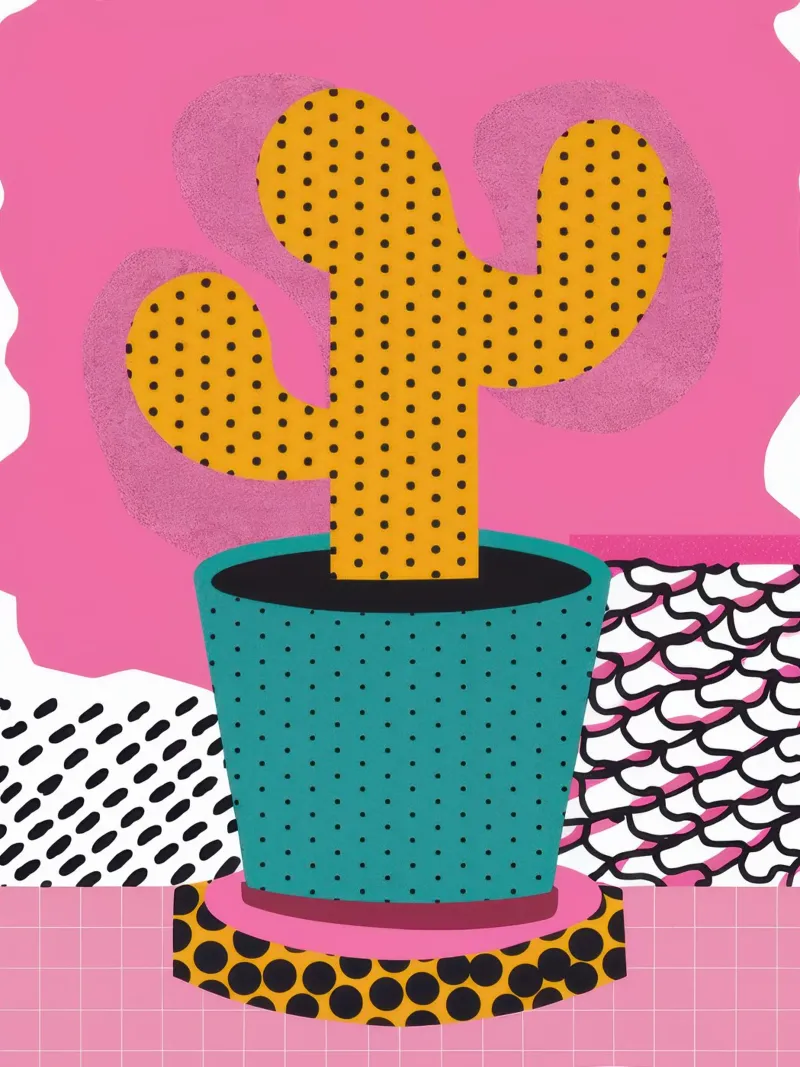 Cactus con cappello pellicola backlit da Obs Canvas