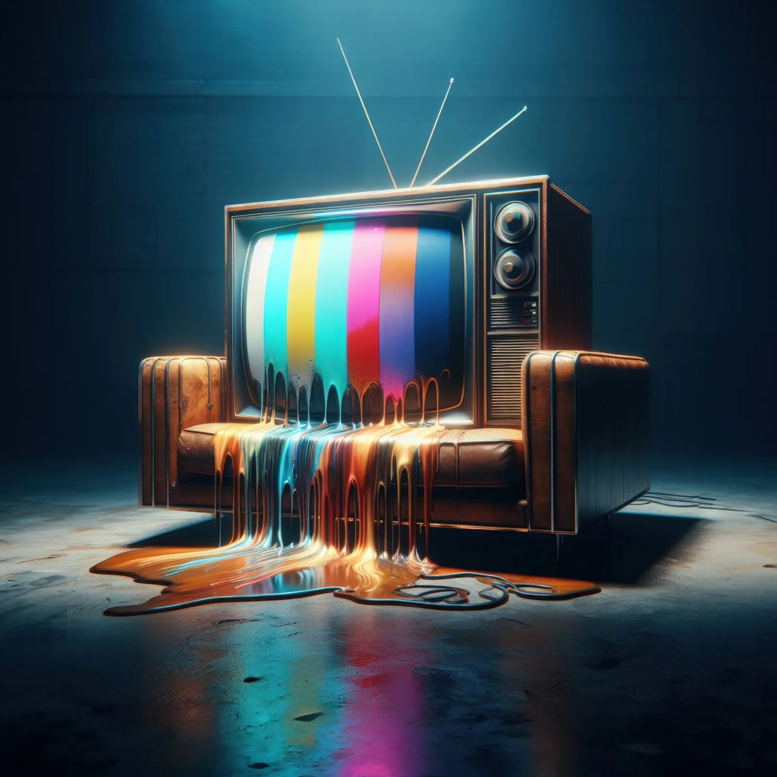 Junk TV pellicola backlit da Art Unleashed