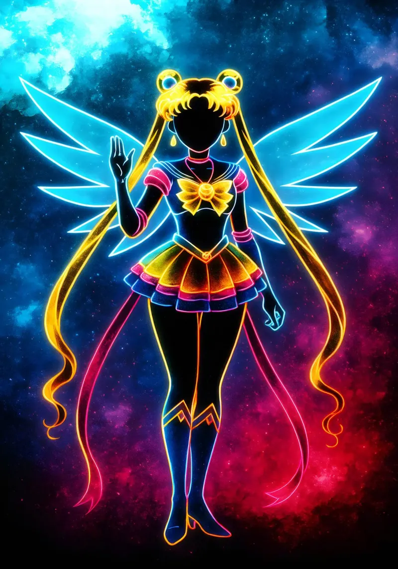 Soul Of Sailor Moon Eternal poster con telaio in alluminio da DGSoulheroes