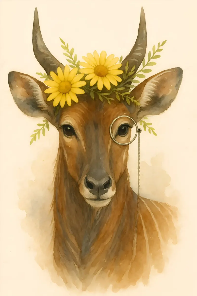 Sguardo d'oro: L'antilope regale carta hahnemühle da Graceful Desine