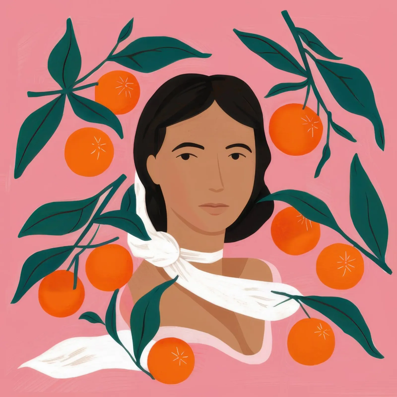 Citrus Grove Muse canvas by Line Fable