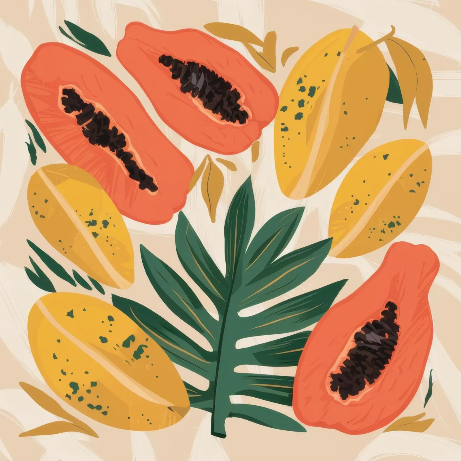 Papaya Pattern Play pellicola backlit da Gaia Viesta