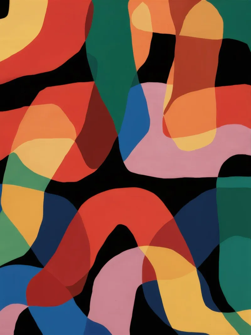 Fluid Shape Dance canvas by Line Fable