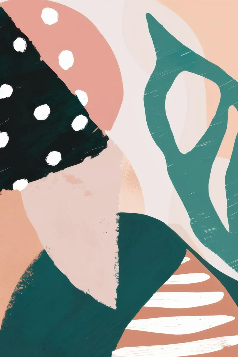 Pastel Dot Collage canvas by Lunar Valentina