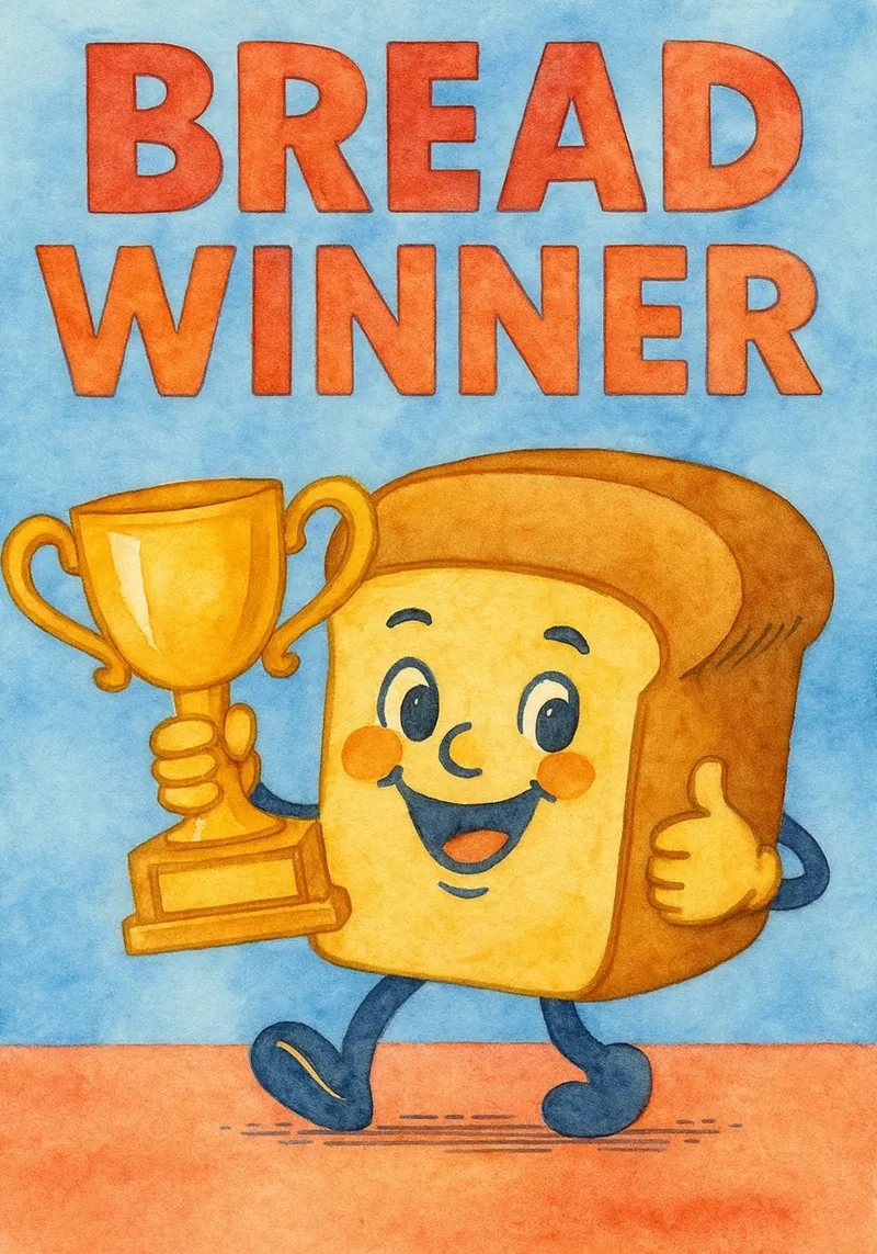 pittura d'arte del vincitore del pane poster da Mutiaram