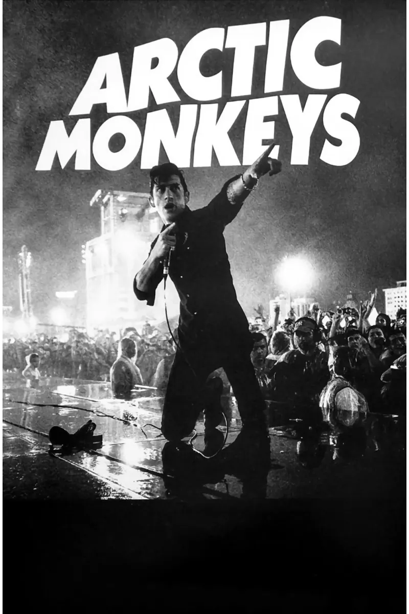 Alex Turner Live Concert Black And White poster con telaio in plastica da ASGONY