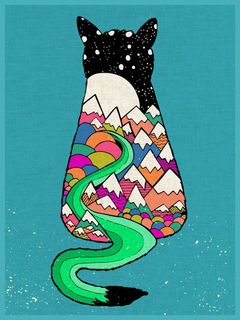 Catscape canvas by Ashley Studio