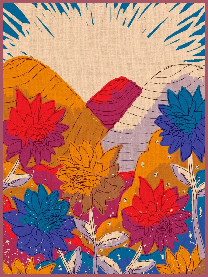 Flower hills hahnemühle by Ashley Studio