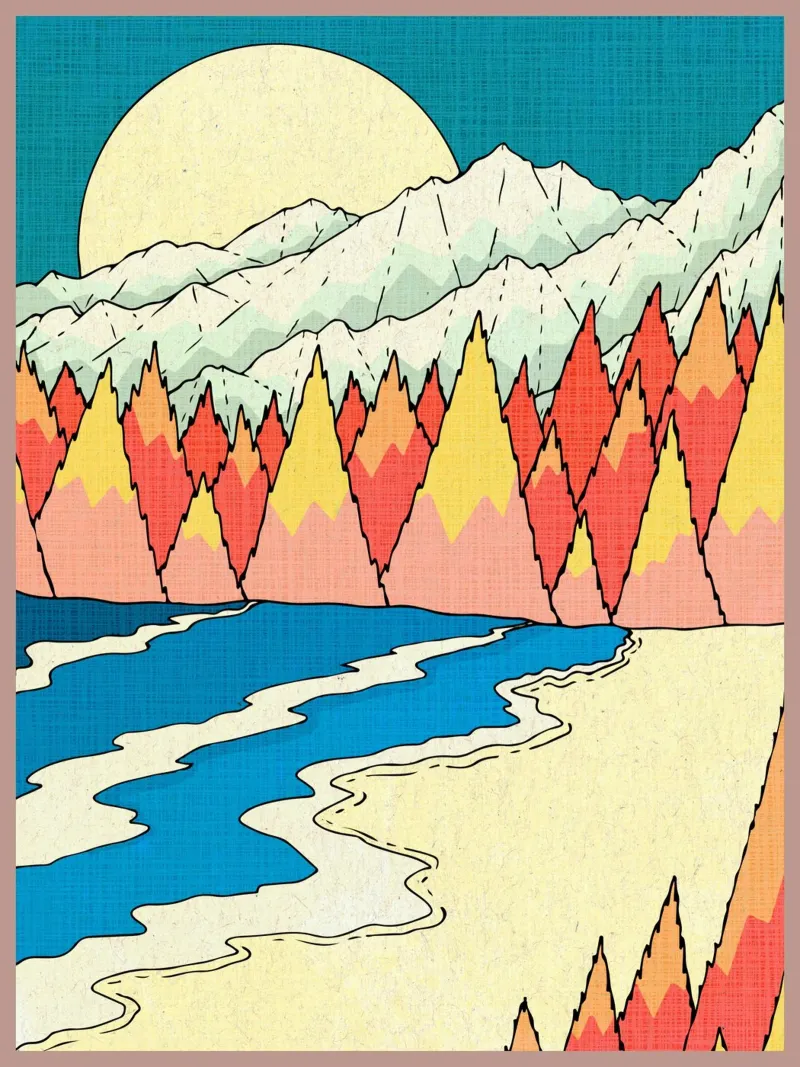 Spiaggia di montagna carta hahnemühle da GaryStudio