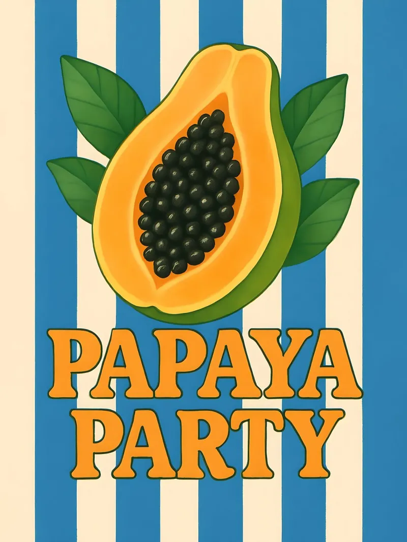 Papaya Festival acrylic glass by 🥝 KIWI STORE