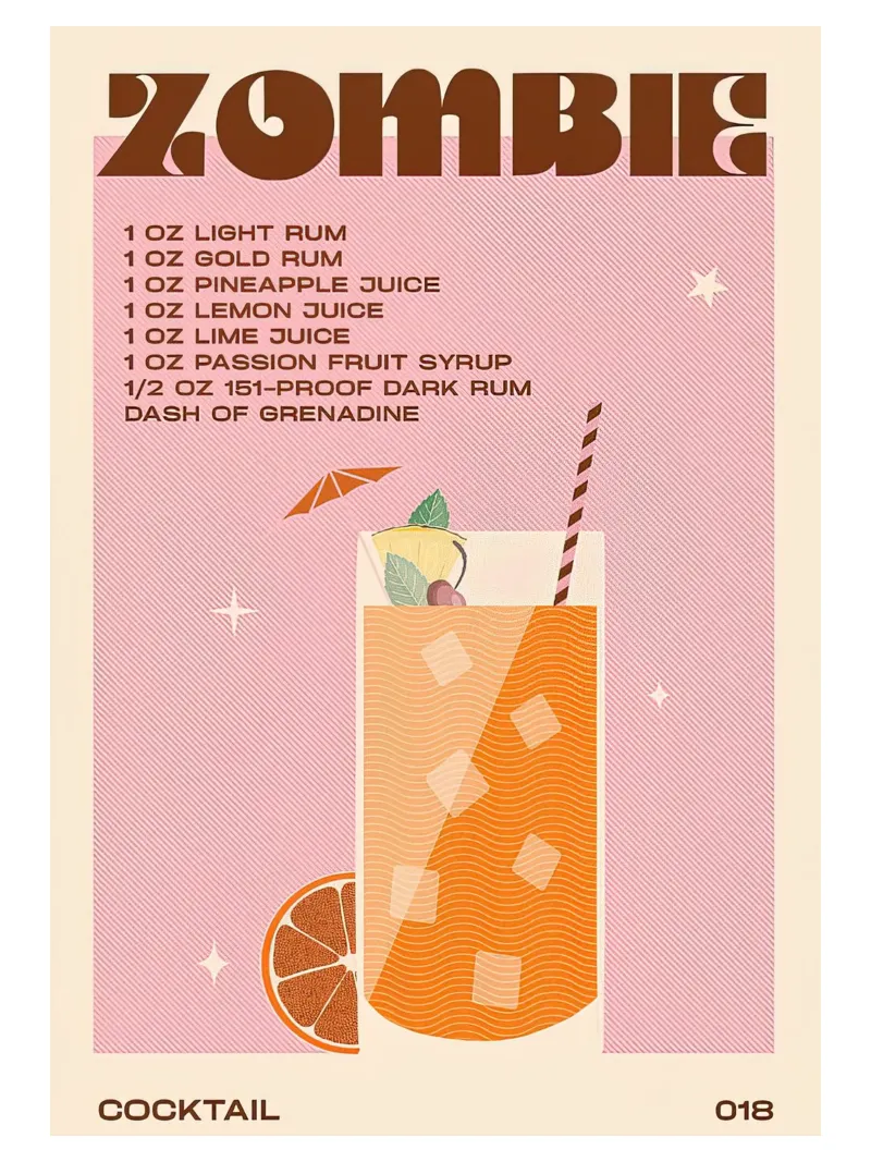 Cocktail Zombie retrò pellicola backlit da Cocktail Drink
