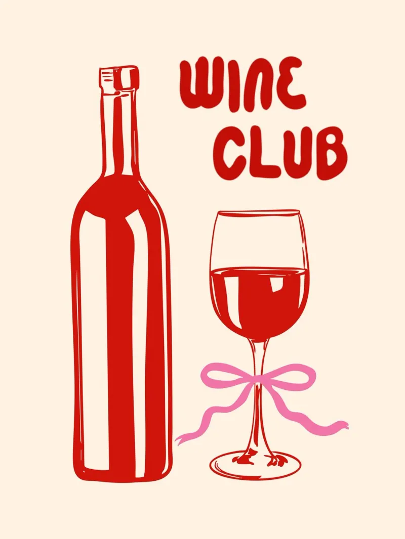 Wine Club Coquette – Romantic Wine Aesthetic canvas by EDMPROJECT