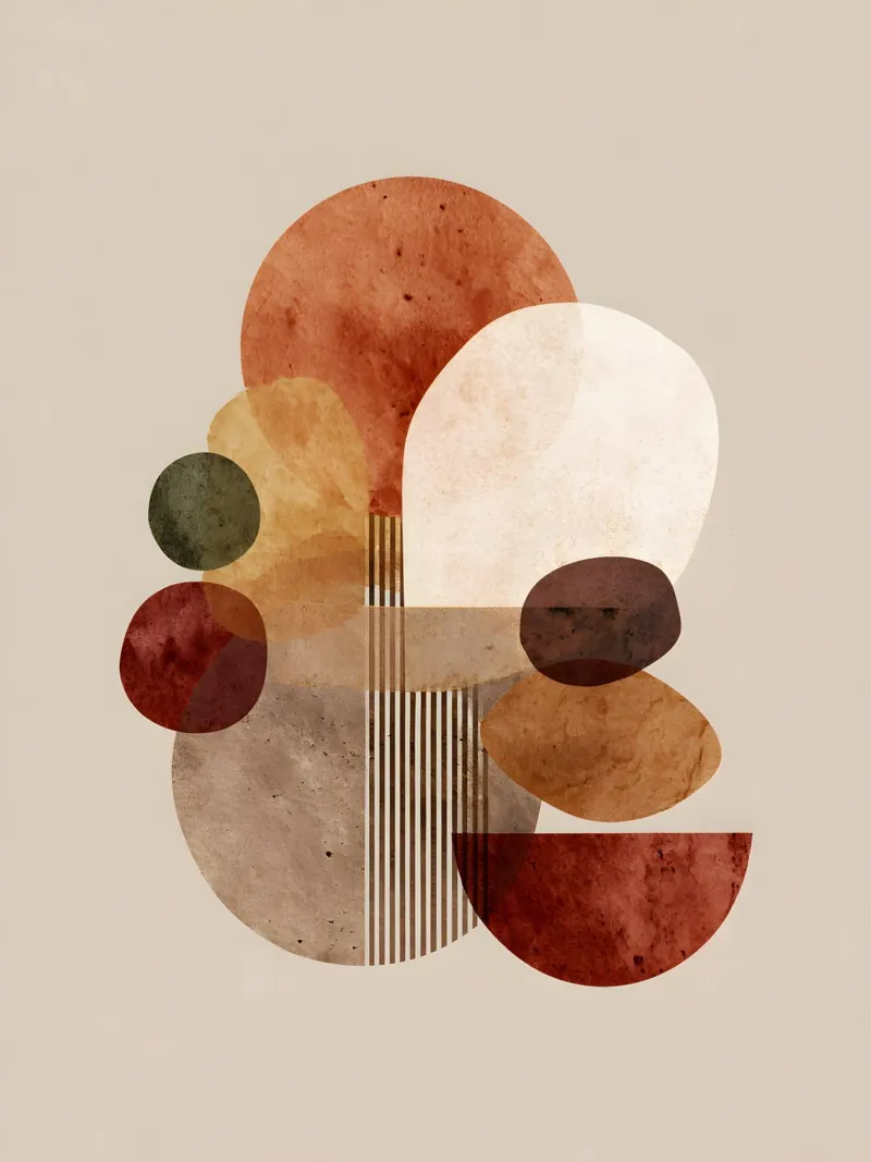 Earthy Abstract poster con telaio in alluminio da Gypsy Galleria