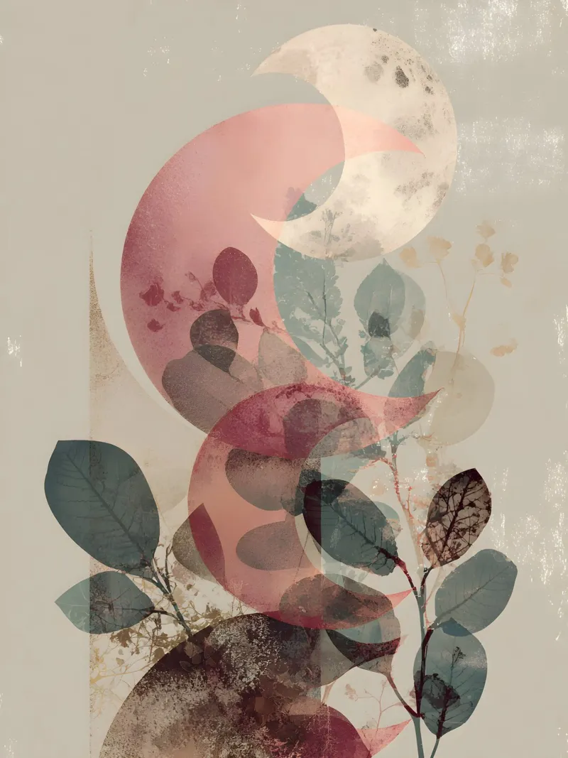 Abstract Moon poster con telaio in plastica da Gypsy Galleria