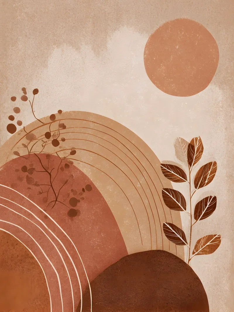 Earthy Boho Abstract pellicola backlit da Gypsy Galleria