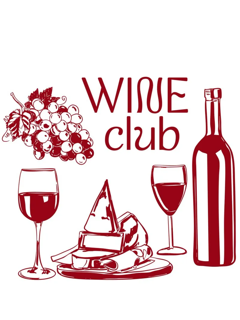Wine Club – Champagne and Cheese Illustration backlit film by EDMPROJECT