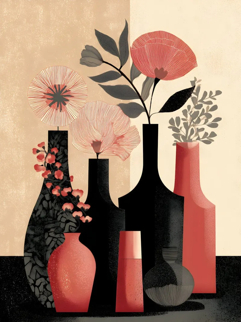 The Vases poster with aluminum frame by Gypsy Galleria