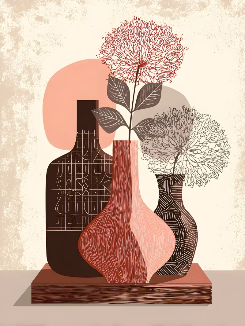 The Vases poster with aluminum frame by Gypsy Galleria