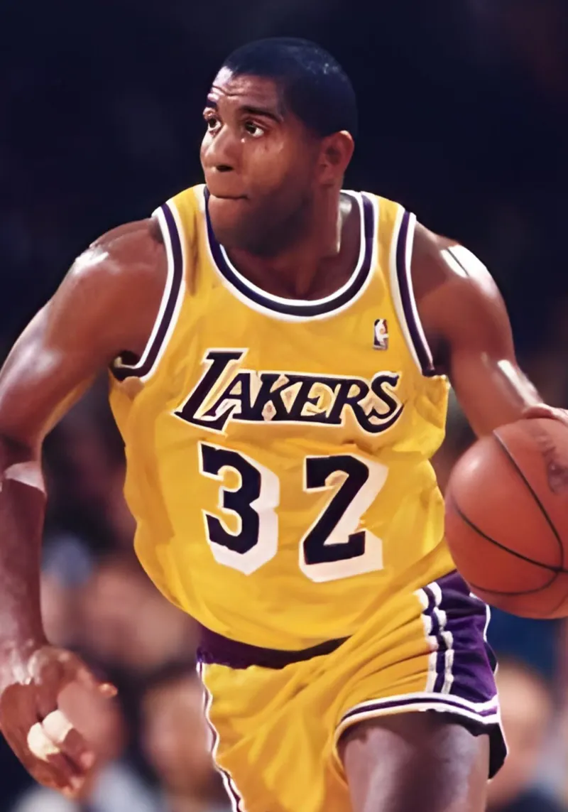 Magic Johnson poster by Low poly art