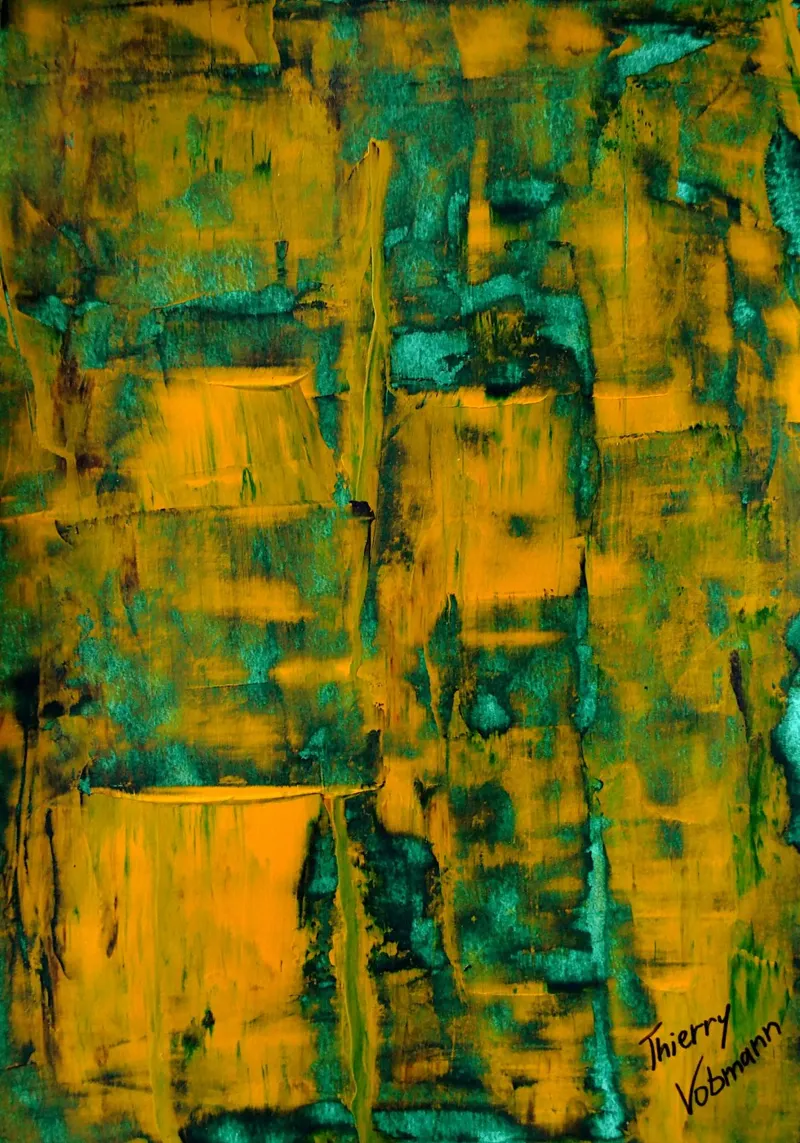 Inspired by Hans Hofmann. 7 poster con telaio in legno da Thierry Vobmann Abstract painting