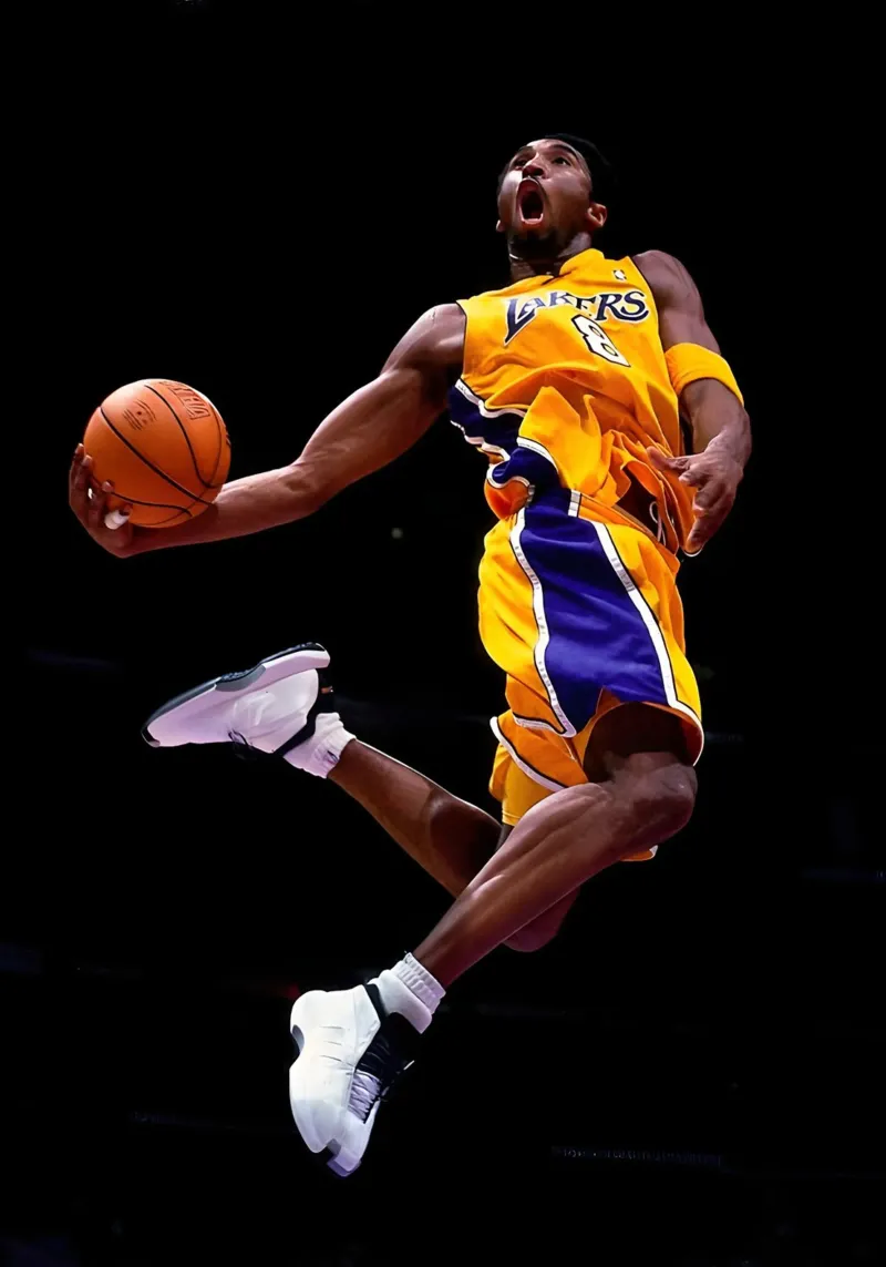 Kobe Bryant pellicola backlit da Low poly art