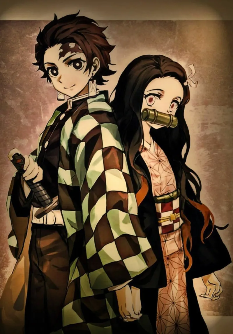 Demon Slayer - Tanjiro Kamado - Nezuko backlit film by Lembayung art