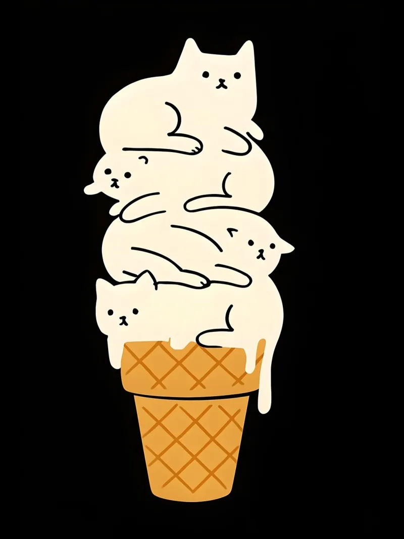 Gatos como cucuruchos de helado metacrilato de 🥝 KIWI STORE