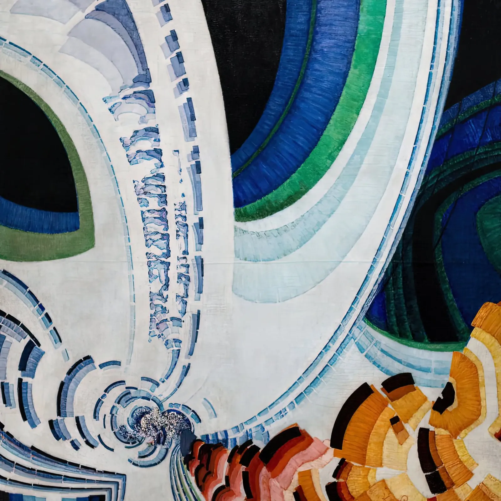 Lignes animees, 1920 acrylic glass by martina