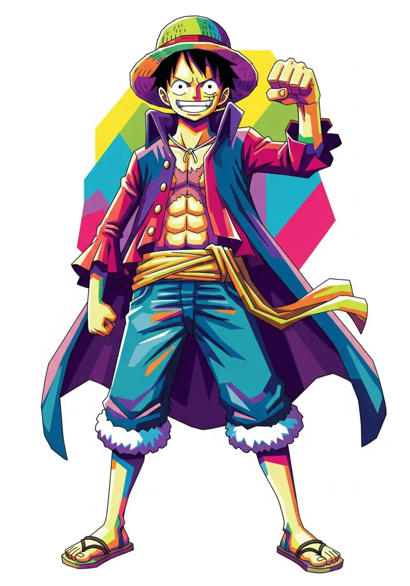 One Piece - Monkey D Luffy art (8) pellicola backlit da Hantamrata