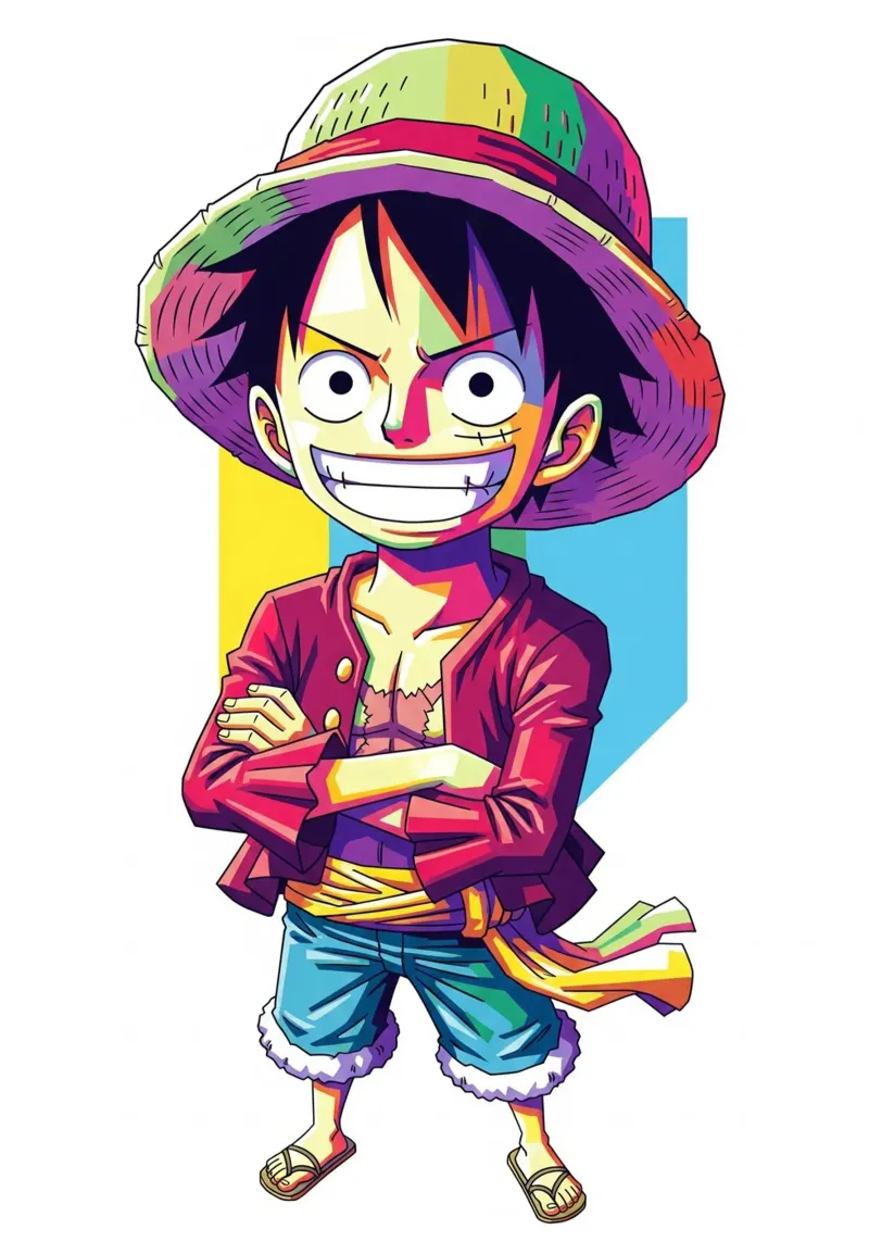 One Piece - Monkey D Luffy art (11) pellicola backlit da Hantamrata