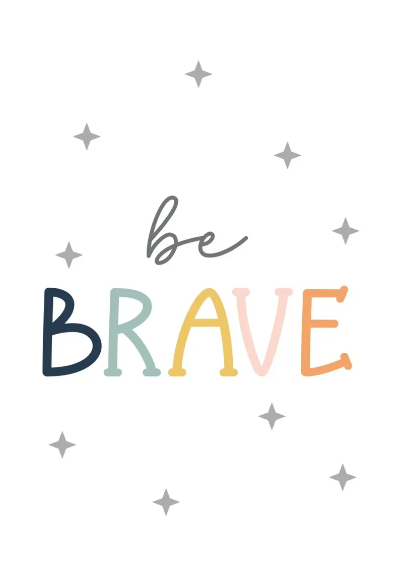 be brave canvas by vintageshop