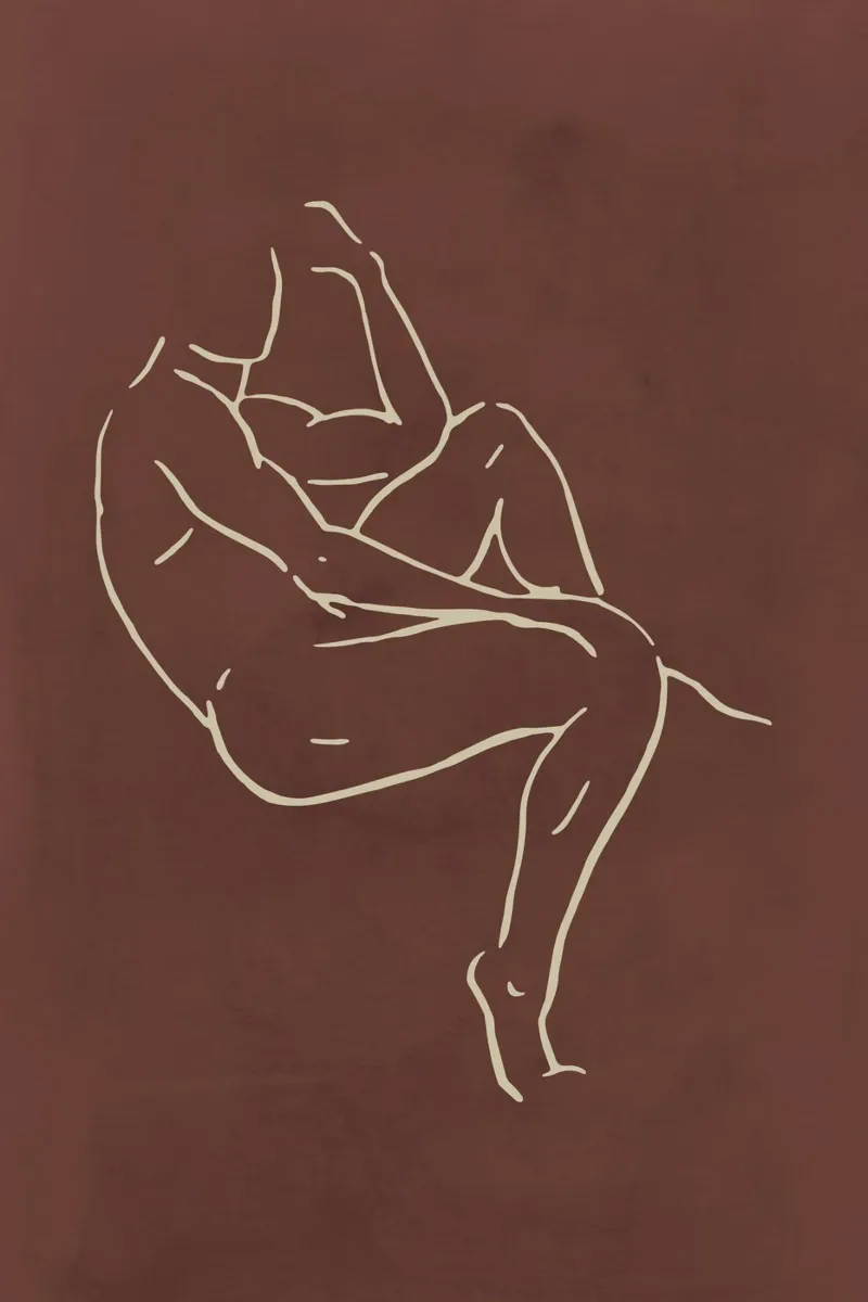 Body sketch Nº 2 Chocolate hahnemühle by NouveauPrints