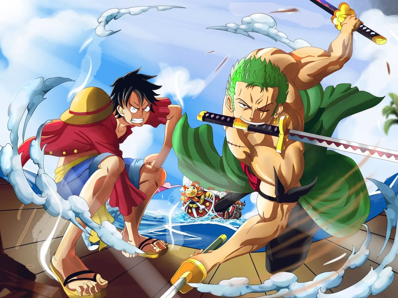 Monkey D Luffy and Zoro Hahnemühle von Musadad Shop