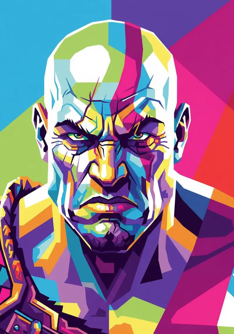 God Of War - WPAP art style (4) canvas by Hantamrata